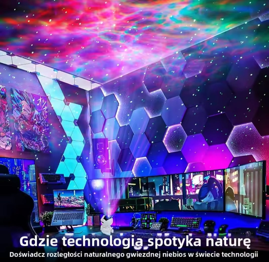 Astronauta Projektor Gwiazd LED Lampki Nocne Projektory Galaktyki z Pilotem Lampa Dekoracja Sypialni Dla Dzieci Prezent Lampa Gwiaździste Niebo